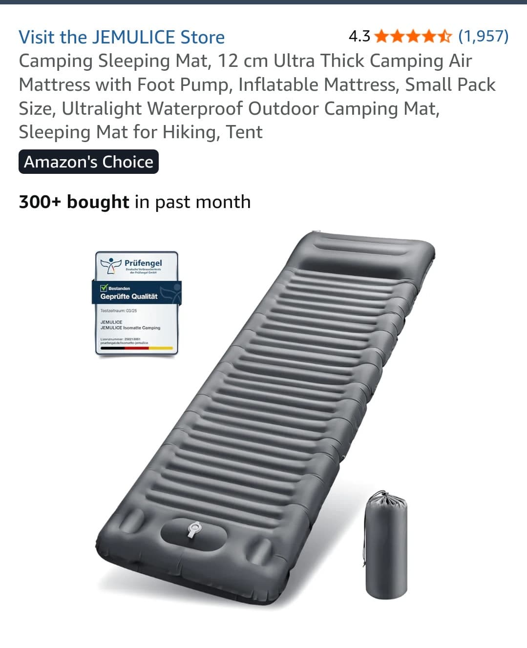 JEMULICE Camping Sleeping Mat,