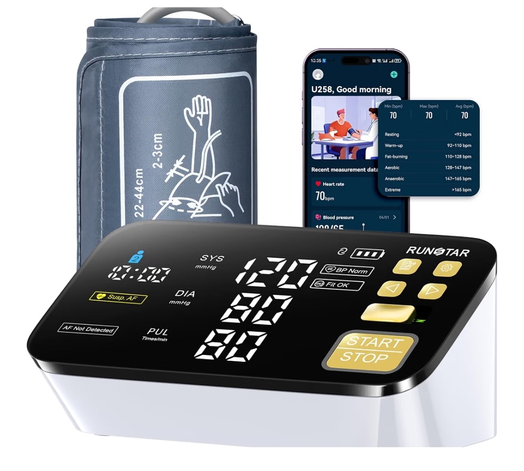 RunStar Smart AFib Blood Pressure Monitor